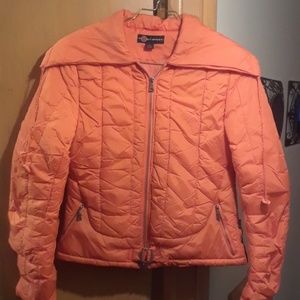 "Bright Orange Ski Coat"